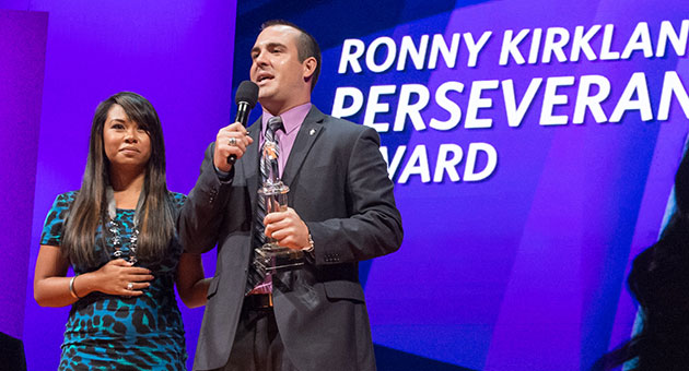 2013 Ronny Kirkland Perseverance Award Winner, Adam & Michelle Carey
